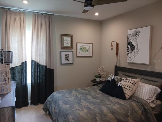 Bedroom, Interior, Recessed Lighting