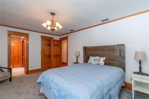 Bedroom, Chandelier, Interior