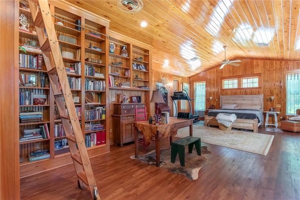 Home Office, Interior, Wooden Beams, Wooden Ceilings, Wood Texture Flooring, Wooden Walls