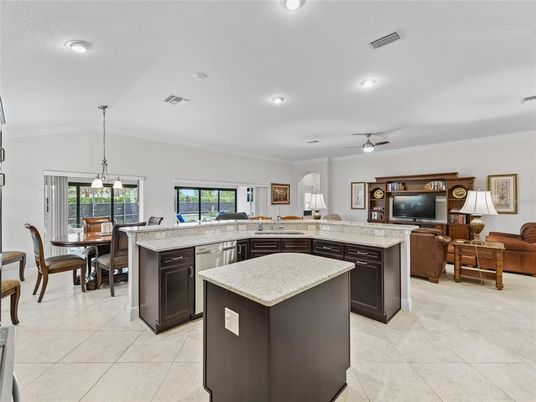 Dining room, Interior, Kitchen, Living room, Pendant Lights, Recessed Lighting