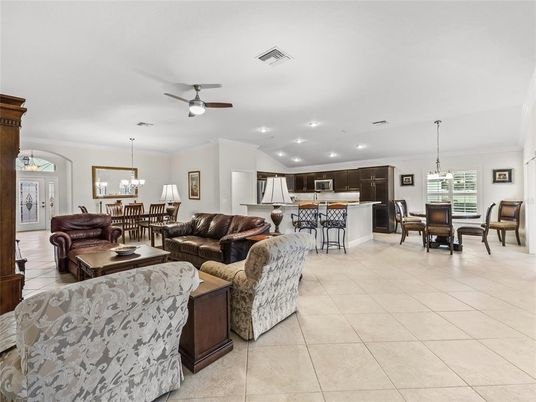 Chandelier, Dining room, Interior, Kitchen, Living room, Pendant Lights, Recessed Lighting
