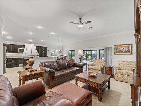 Interior, Kitchen, Living room, Pendant Lights, Recessed Lighting, Stainless Steel Appliances