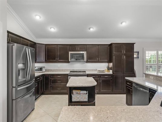 Interior, Kitchen, Recessed Lighting, Stainless Steel Appliances