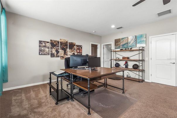 Home Office, Interior, Recessed Lighting