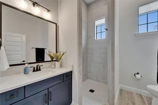 Bathroom, Interior, Wood Texture Flooring