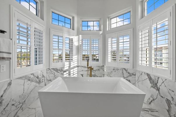 Bathroom, Free Standing Baths, Interior, Marble, Marble Walls