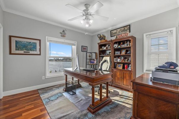 Home Office, Interior, Wood Texture Flooring