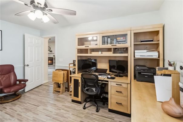 Home Office, Interior, Wood Texture Flooring