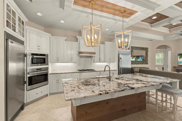 Interior, Kitchen, Pendant Lights, Recessed Lighting, Stainless Steel Appliances