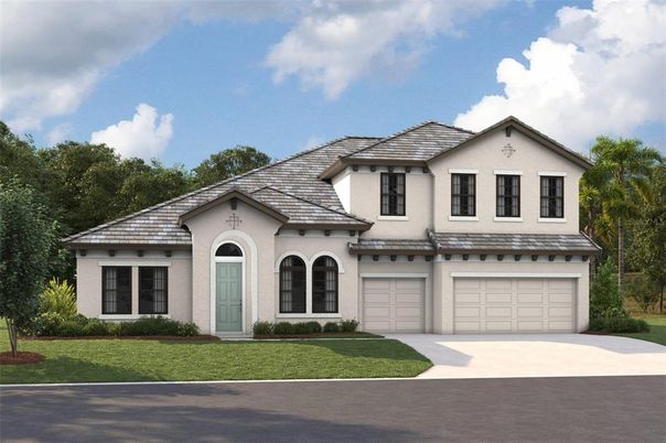 Attached, Exterior, Facade, Mediterranean