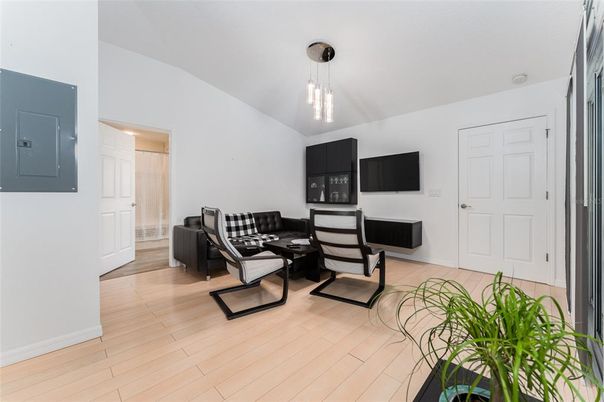 Interior, Living room, Pendant Lights, Wood Texture Flooring