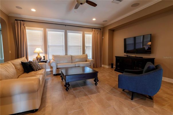 Interior, Living room, Recessed Lighting