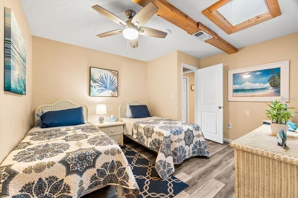 Bedroom, Interior, Wooden Beams, Wood Texture Flooring