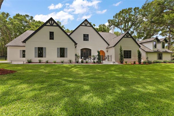 Backyard, Exterior, Facade, Tudor Revival