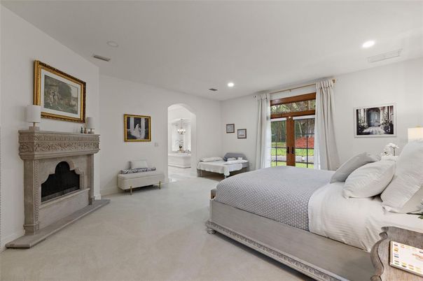Bedroom, Fireplace, Interior, Recessed Lighting