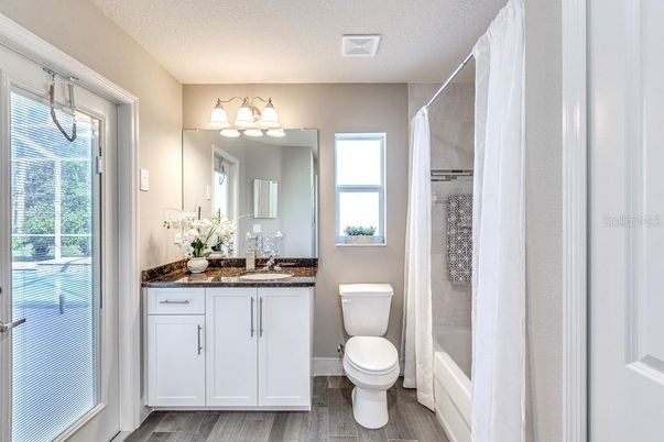 Bathroom, Interior, Wood Texture Flooring