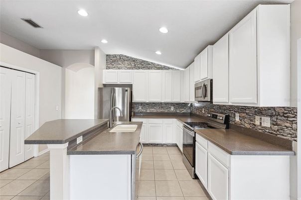 Interior, Kitchen, Recessed Lighting, Stainless Steel Appliances