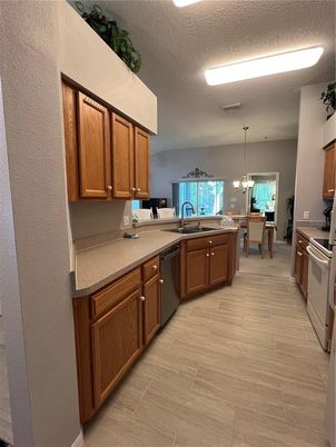 Dining room, Interior, Kitchen, Pendant Lights, Wood Texture Flooring