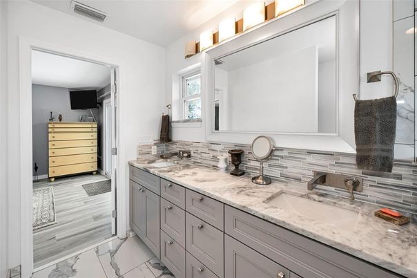 Bathroom, Dual Sink Vanities, Interior, Marble