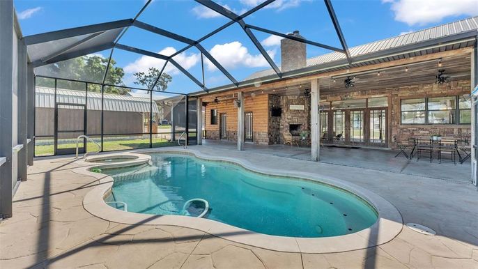 Glass Ceilings, Interior, Pool, Stone Walls, Sun Room