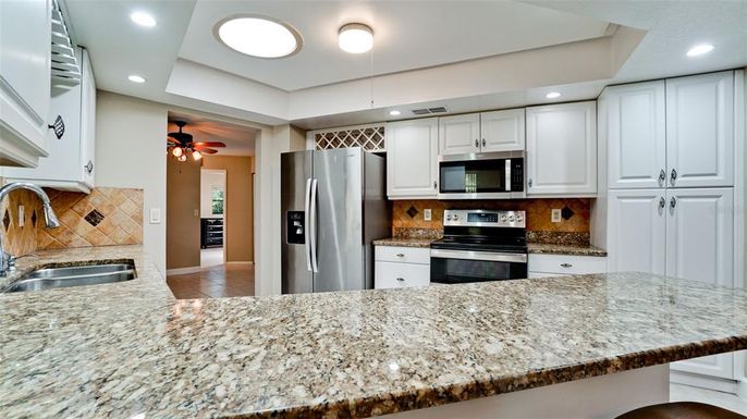 Interior, Kitchen, Recessed Lighting, Stainless Steel Appliances