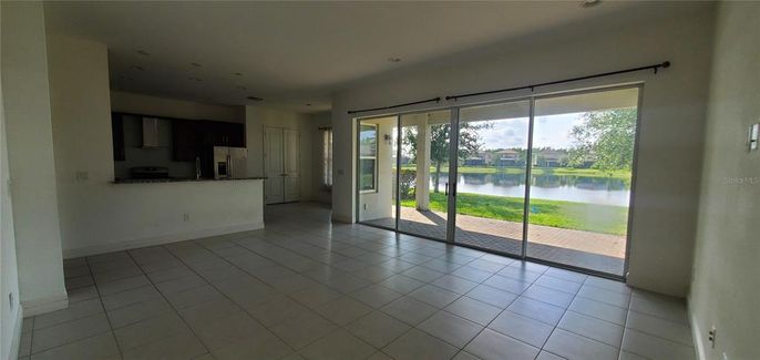 Empty room, Interior, Kitchen, Recessed Lighting, Water