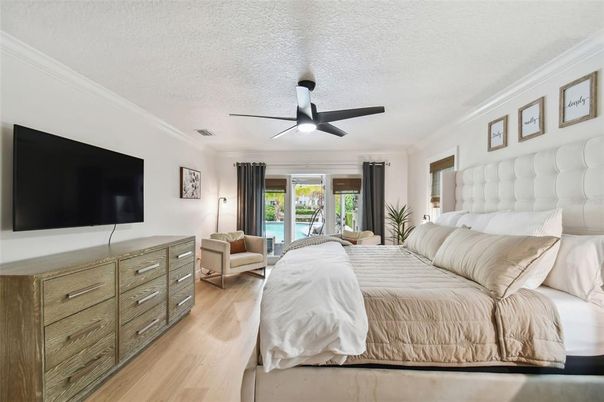 Bedroom, Interior, Water, Wood Texture Flooring