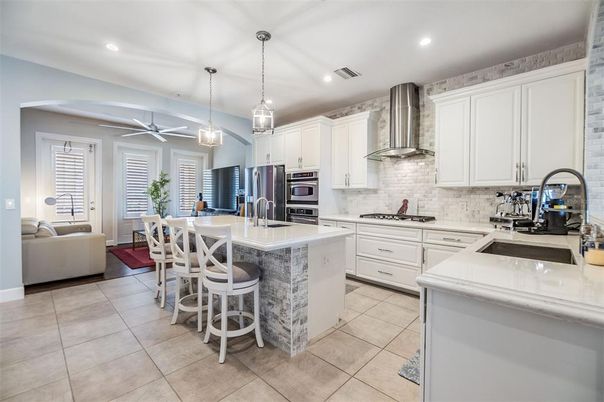 Interior, Kitchen, Pendant Lights, Recessed Lighting, Stainless Steel Appliances