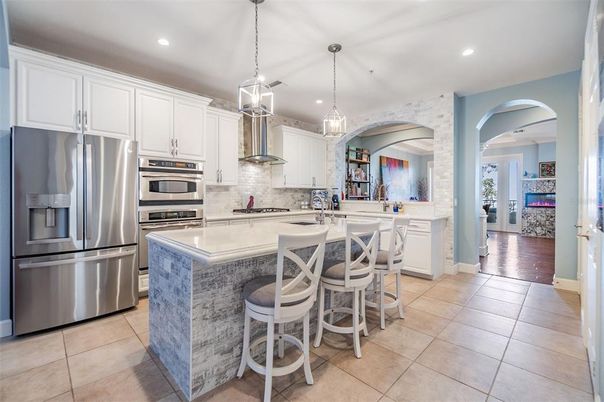 Interior, Kitchen, Pendant Lights, Recessed Lighting, Stainless Steel Appliances