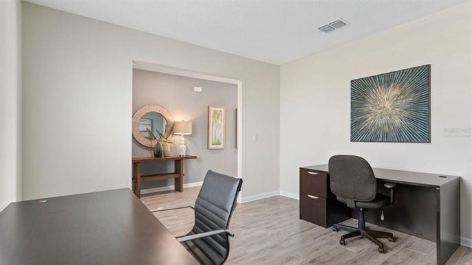 Home Office, Interior, Wood Texture Flooring