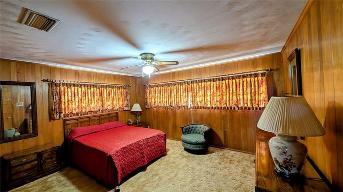 Bedroom, Interior, Wooden Walls