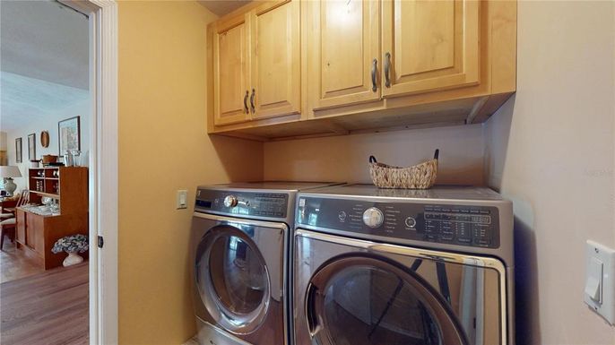 Interior, Washer, Wood Texture Flooring