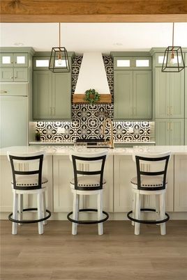 Interior, Kitchen, Pendant Lights, Wood Texture Flooring