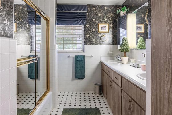 Bathroom, Dual Sink Vanities, Glass Shower, Interior