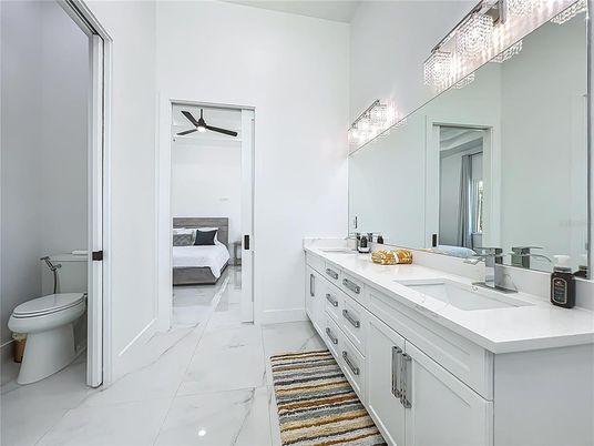 Bathroom, Bedroom, Dual Sink Vanities, Interior, Marble