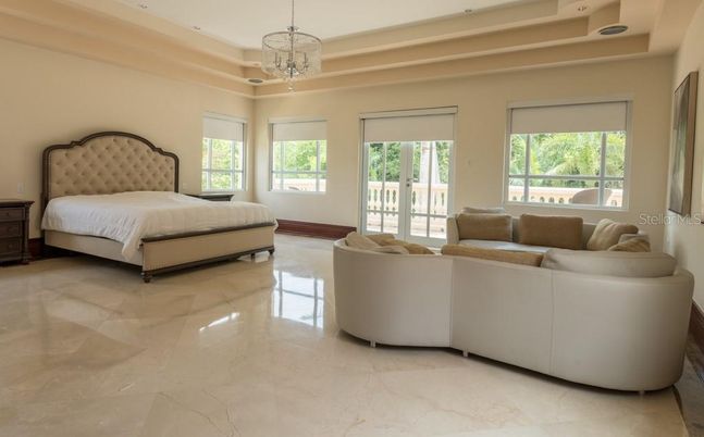 Bedroom, Chandelier, Interior, Marble, Recessed Lighting