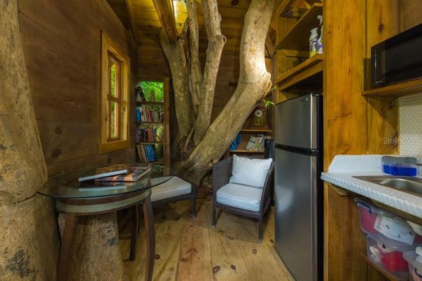 Interior, Kitchen, Wood Texture Flooring, Wooden Walls