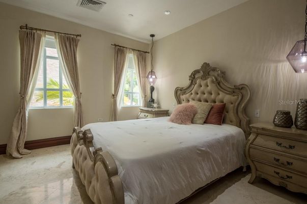 Bedroom, Interior, Pendant Lights, Recessed Lighting
