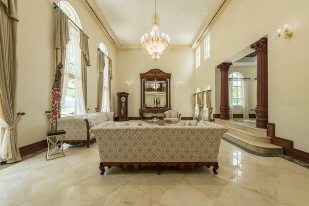 Chandelier, Interior, Living room, Recessed Lighting