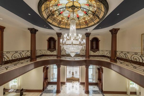 Chandelier, Interior, Marble, Recessed Lighting