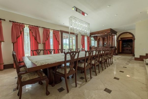 Chandelier, Dining room, Interior, Recessed Lighting