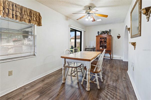 Dining room, Interior, Wood Texture Flooring