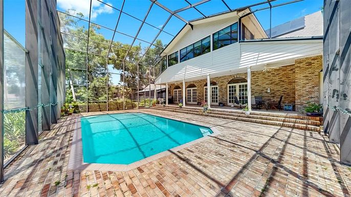 Glass Ceilings, Interior, Pool, Stone Walls, Sun Room