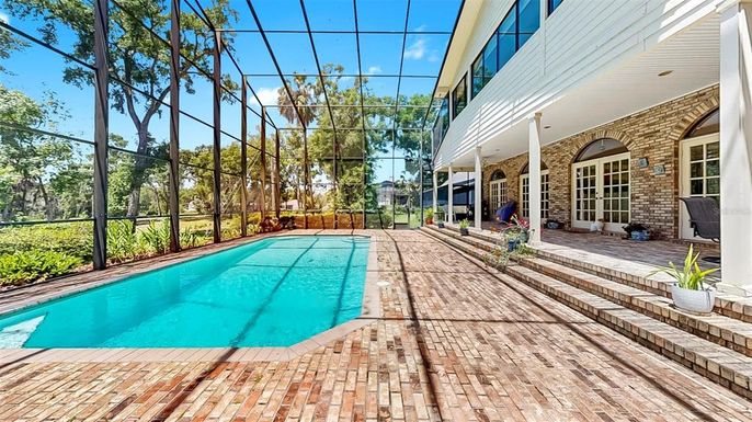 Glass Ceilings, Interior, Pool, Stone Walls, Sun Room