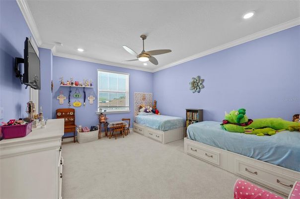 Bedroom, Interior, Recessed Lighting