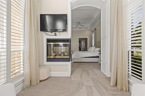 Bedroom, Fireplace, Interior