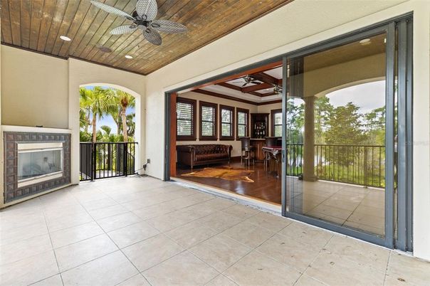 Fireplace, Interior, Recessed Lighting, Wooden Ceilings, Wood Texture Flooring