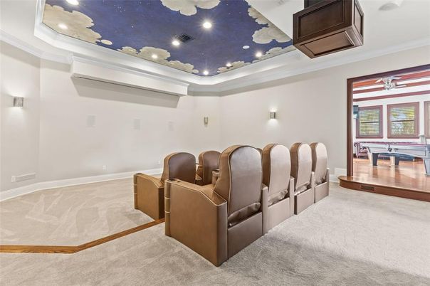 Home Theatre Room, Game Room, Interior, Recessed Lighting, Theatre Room