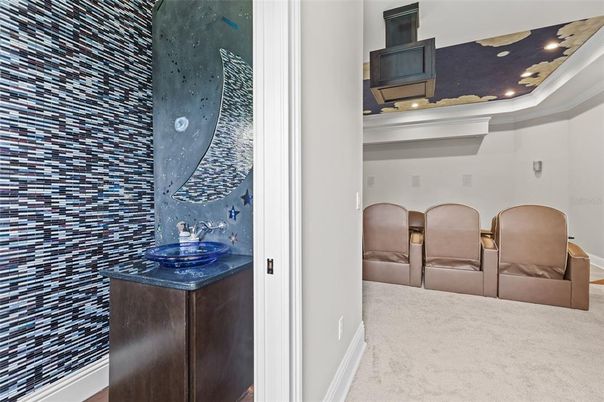 Home Theatre Room, Interior, Recessed Lighting, Theatre Room
