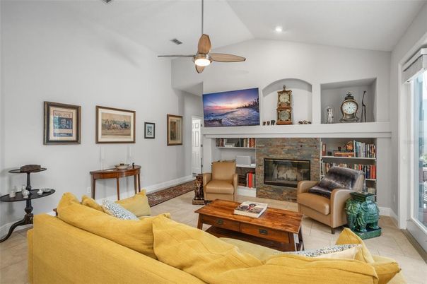 Fireplace, Interior, Living room, Recessed Lighting
